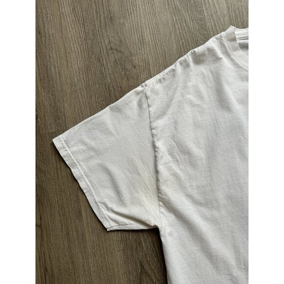 Vintage 90's USS Arizona Pearl Harbor Hawaii Battleship USA World War White Tee - Picture 13 of 16